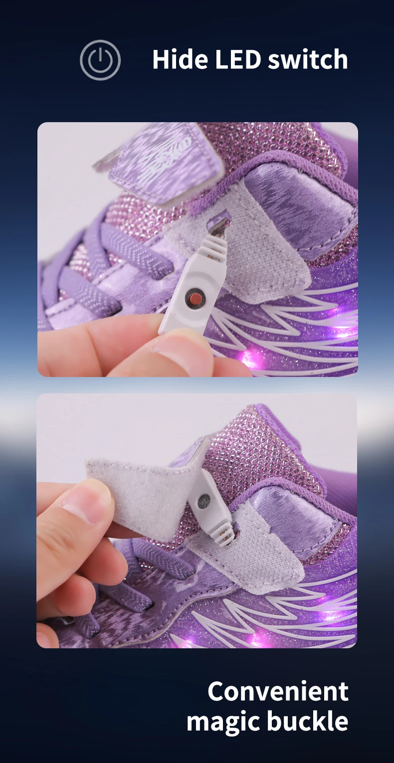 Boys Girls Roller Shoes LED Light Up USB Charging Children Roller Skate Casual Skateboarding Shoes Sports Shoes Kids Sneakers