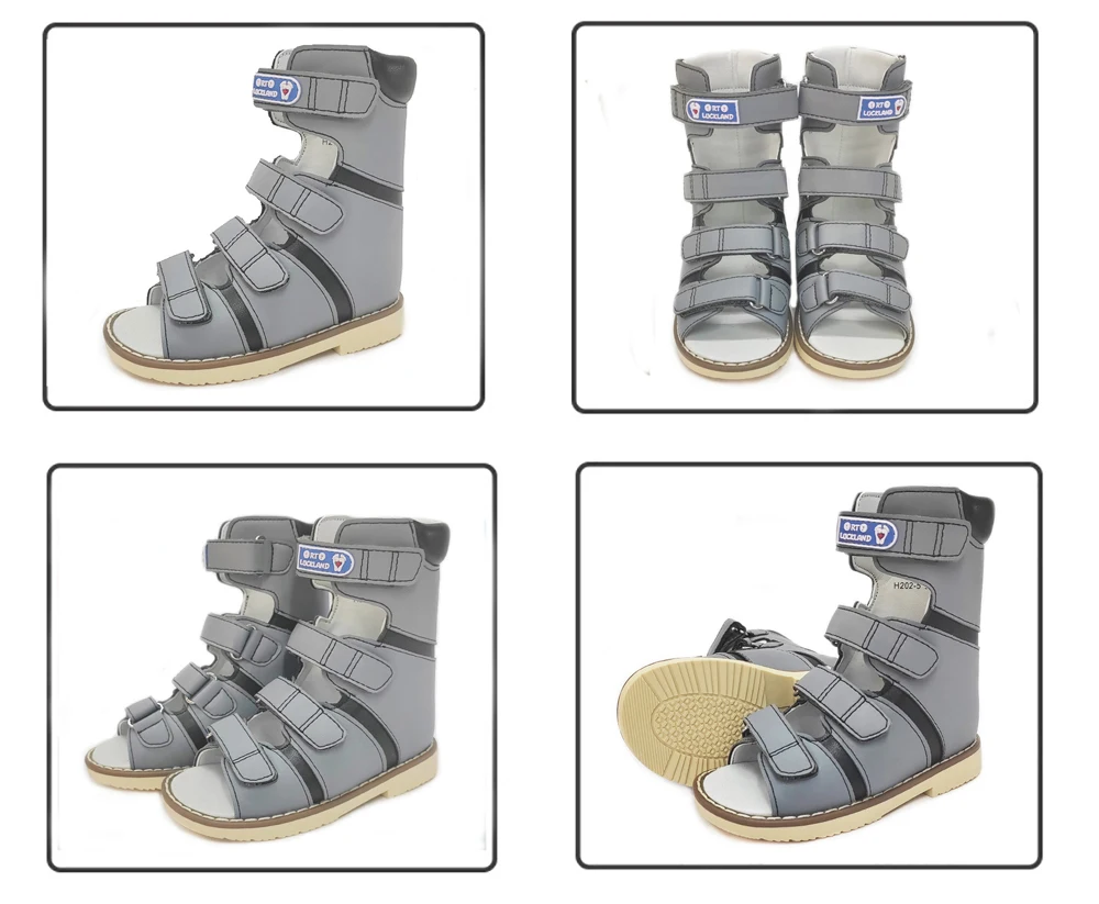 Summer Baby Orthopedic Shoes For Kids Leather High Top Clubfoot Sandals Ankle Support Flat Feet Footwear Size22-34