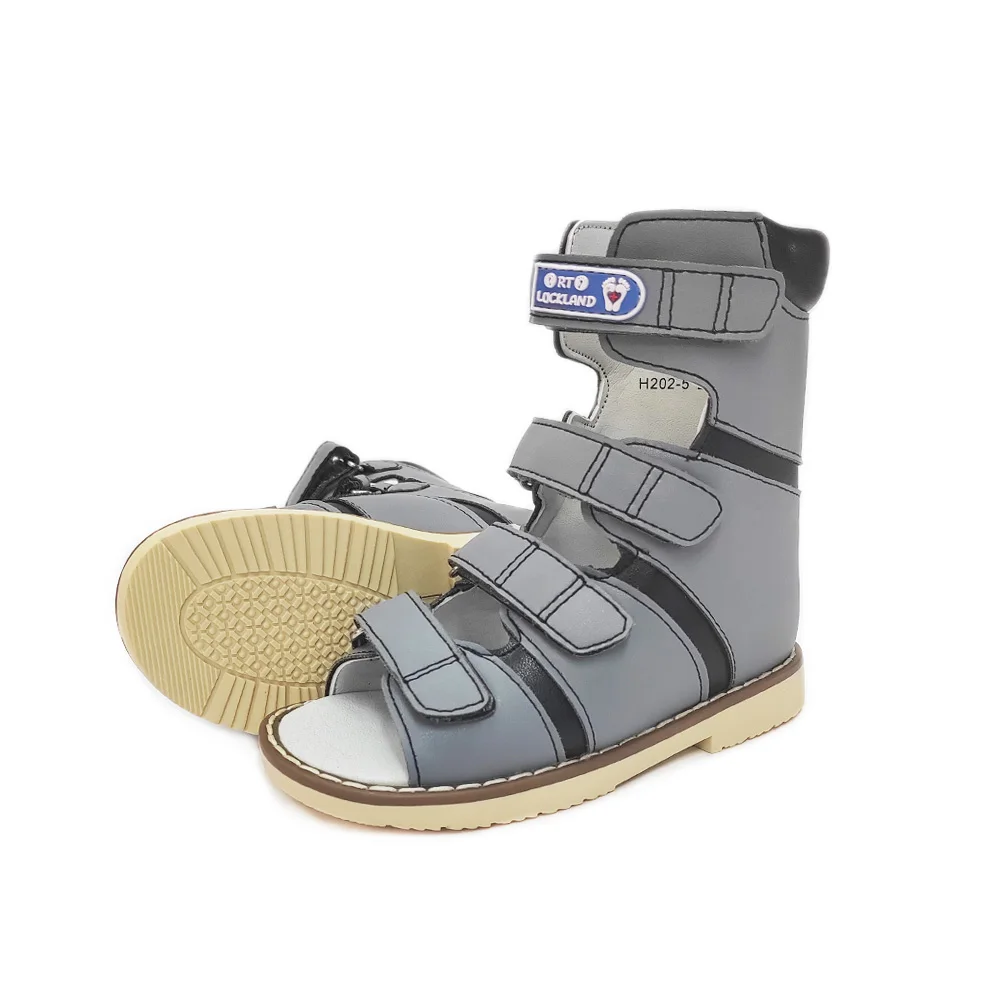 Summer Baby Orthopedic Shoes For Kids Leather High Top Clubfoot Sandals Ankle Support Flat Feet Footwear Size22-34