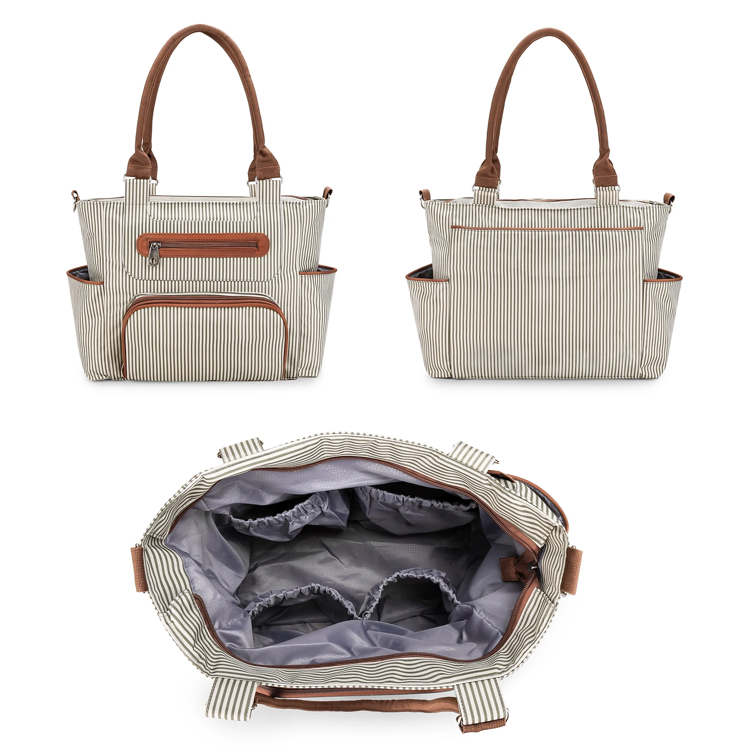 7pcs Nappy Changing Bag Set,Multifunction Mummy Tote Bag Baby Changing Bag Shoulder Handbag Travel Diaper Bag