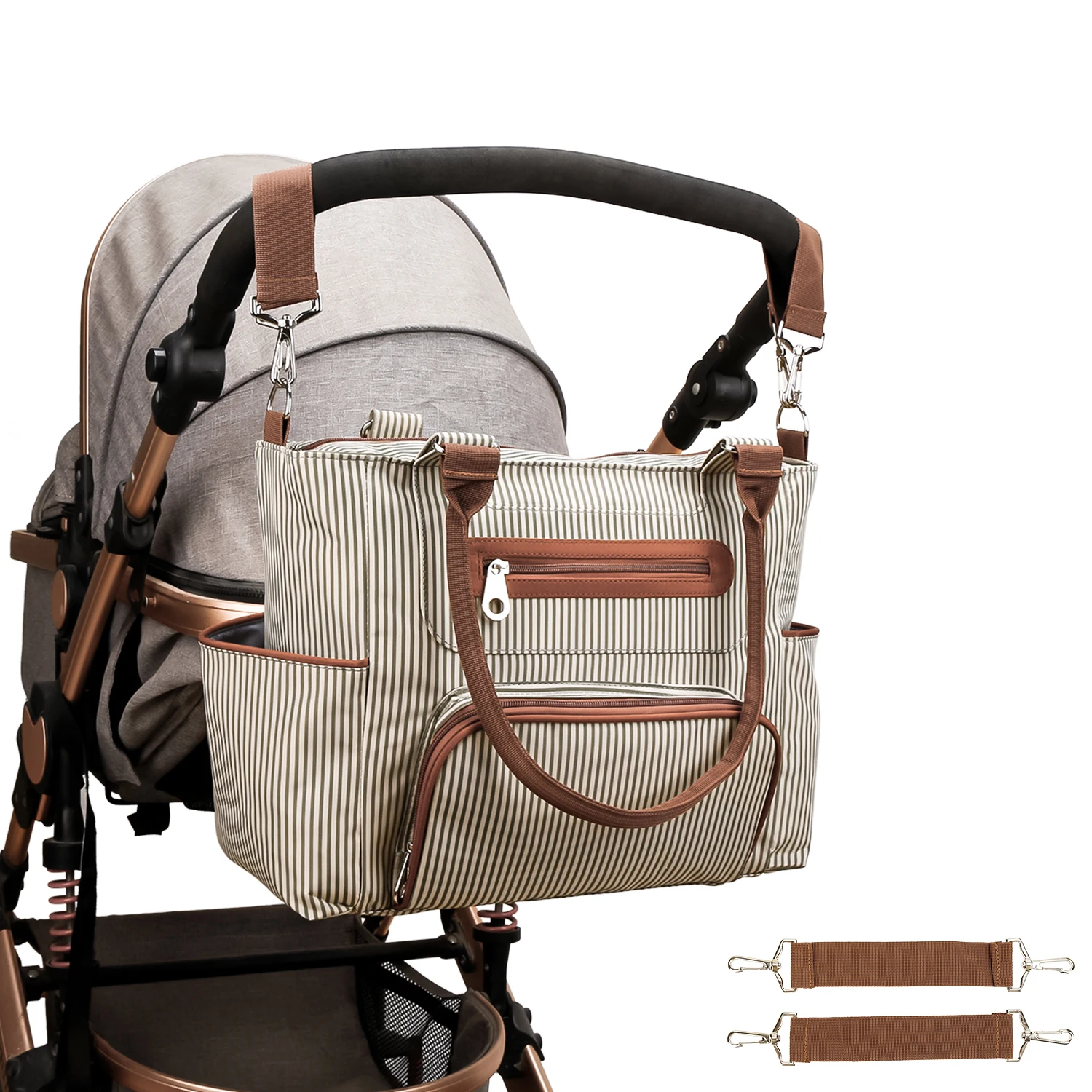 7pcs Nappy Changing Bag Set,Multifunction Mummy Tote Bag Baby Changing Bag Shoulder Handbag Travel Diaper Bag