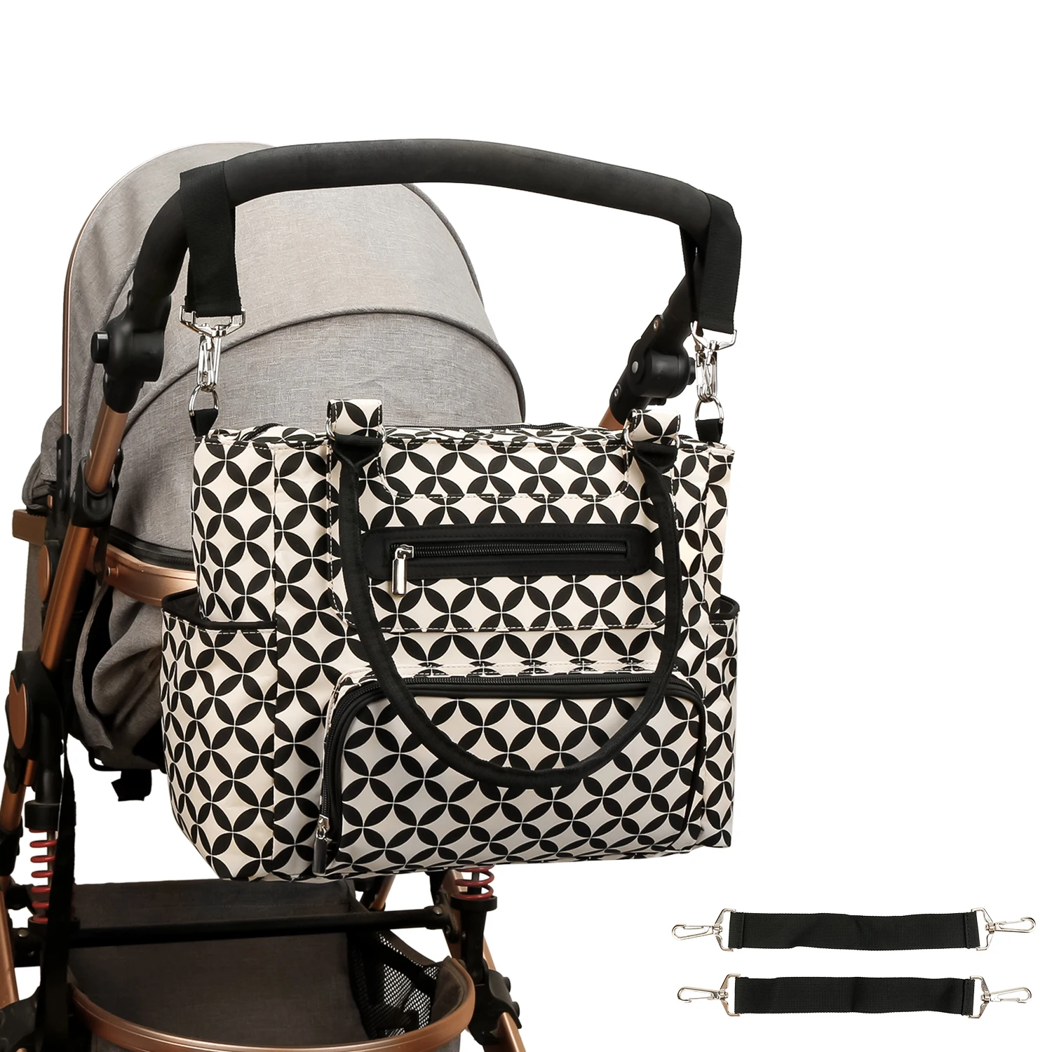 7pcs Nappy Changing Bag Set,Multifunction Mummy Tote Bag Baby Changing Bag Shoulder Handbag Travel Diaper Bag