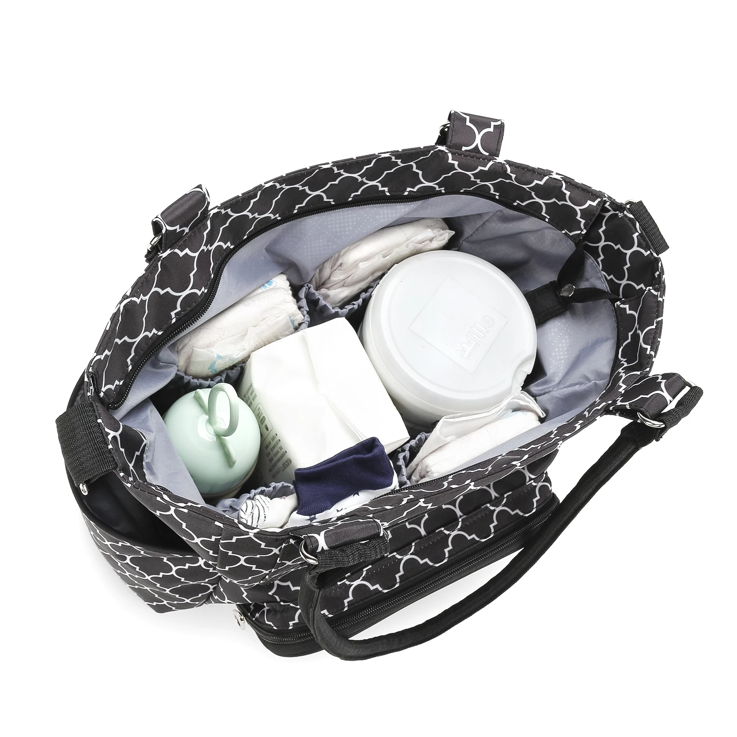7pcs Nappy Changing Bag Set,Multifunction Mummy Tote Bag Baby Changing Bag Shoulder Handbag Travel Diaper Bag