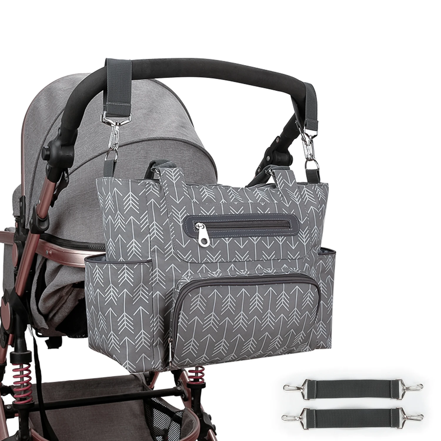 7pcs Nappy Changing Bag Set,Multifunction Mummy Tote Bag Baby Changing Bag Shoulder Handbag Travel Diaper Bag