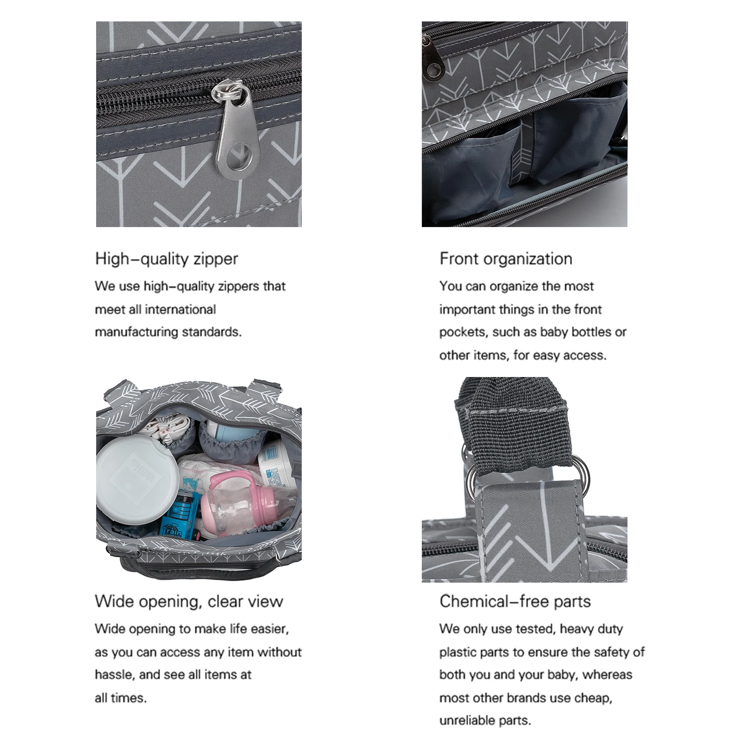 7pcs Nappy Changing Bag Set,Multifunction Mummy Tote Bag Baby Changing Bag Shoulder Handbag Travel Diaper Bag