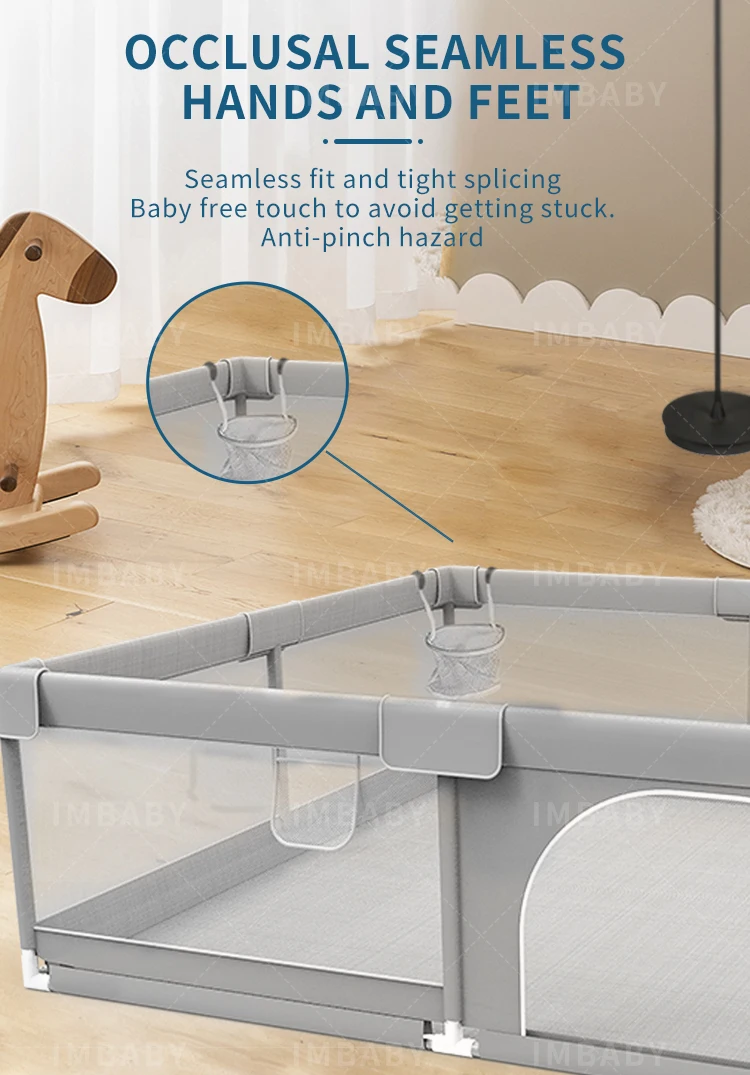 200CM Large Baby Playpen for Children Solid Color Toy Plaza Kids Playground Park Toddler Safety Crawling Fence With 2 Gift