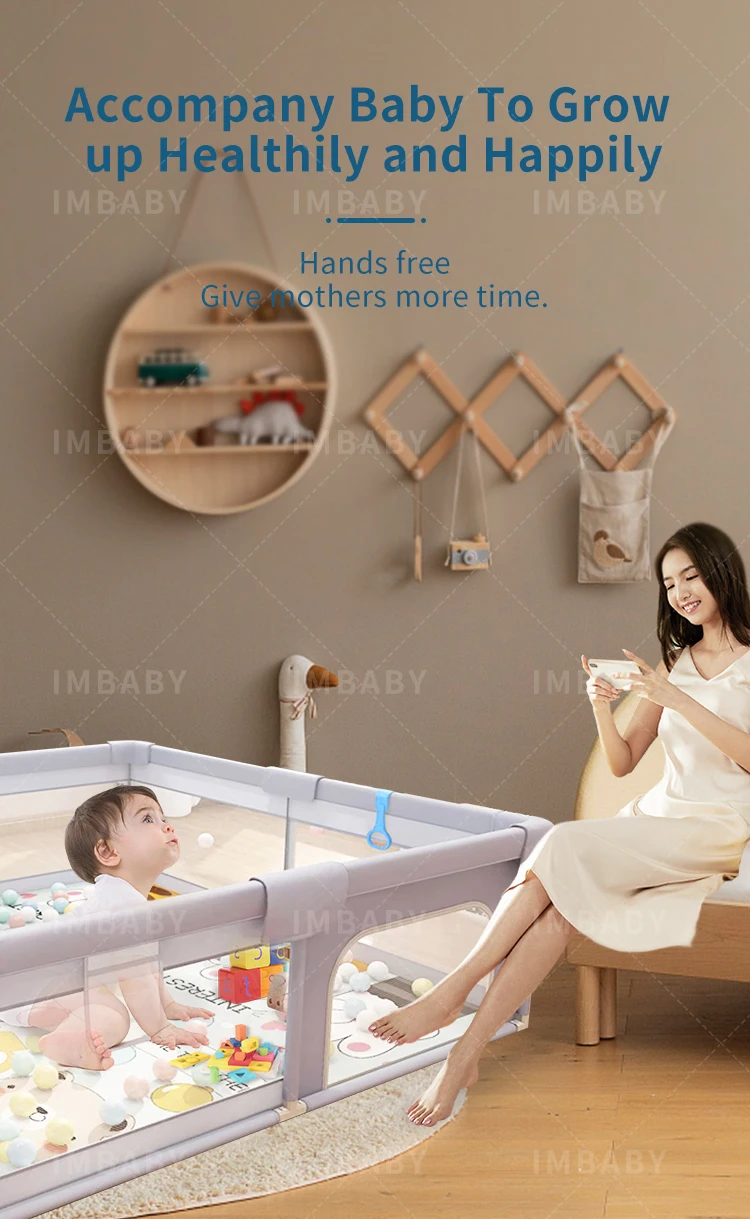 200CM Large Baby Playpen for Children Solid Color Toy Plaza Kids Playground Park Toddler Safety Crawling Fence With 2 Gift