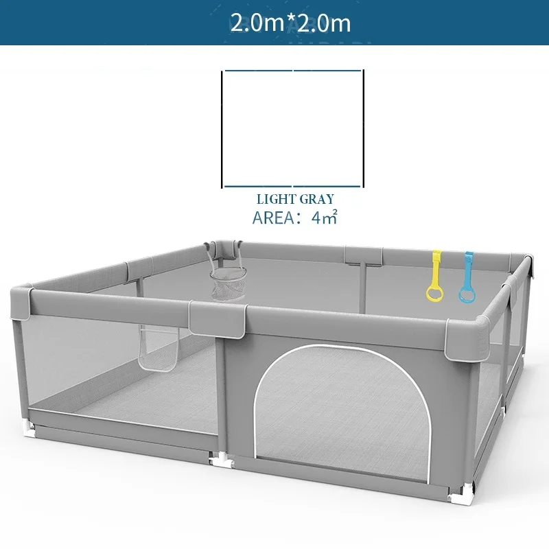 200CM Large Baby Playpen for Children Solid Color Toy Plaza Kids Playground Park Toddler Safety Crawling Fence With 2 Gift