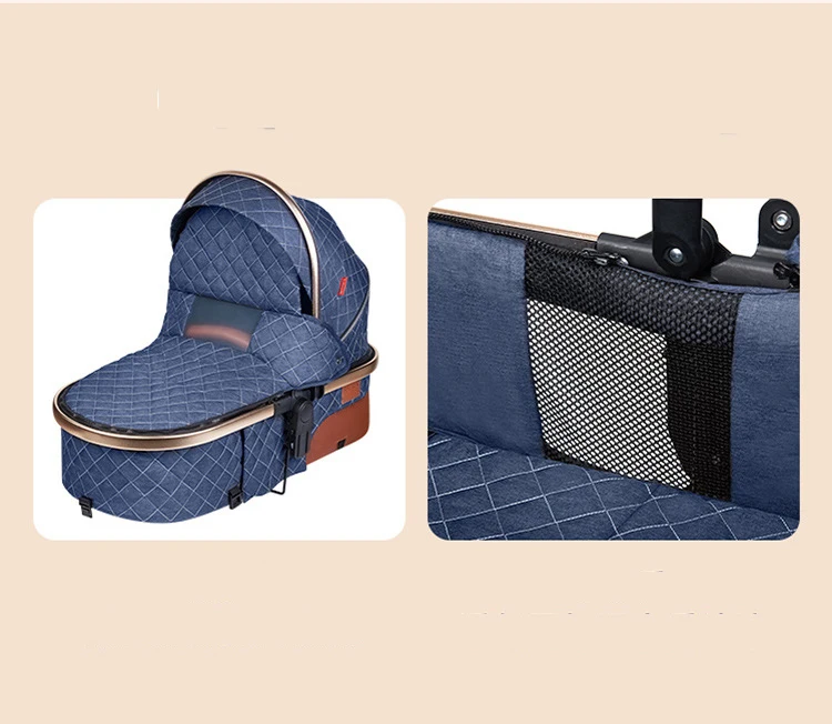 New 3 in 1 Baby Stroller High Landscape Carriage Light Newborn Pram Shock Proof Two Way 2 in 1 Kid Car Baby Comfort Cart 2025
