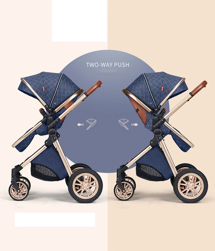 New 3 in 1 Baby Stroller High Landscape Carriage Light Newborn Pram Shock Proof Two Way 2 in 1 Kid Car Baby Comfort Cart 2025