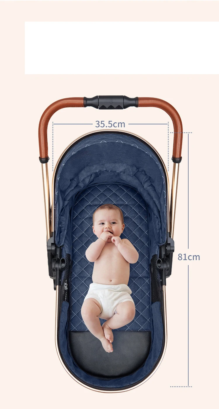 New 3 in 1 Baby Stroller High Landscape Carriage Light Newborn Pram Shock Proof Two Way 2 in 1 Kid Car Baby Comfort Cart 2025