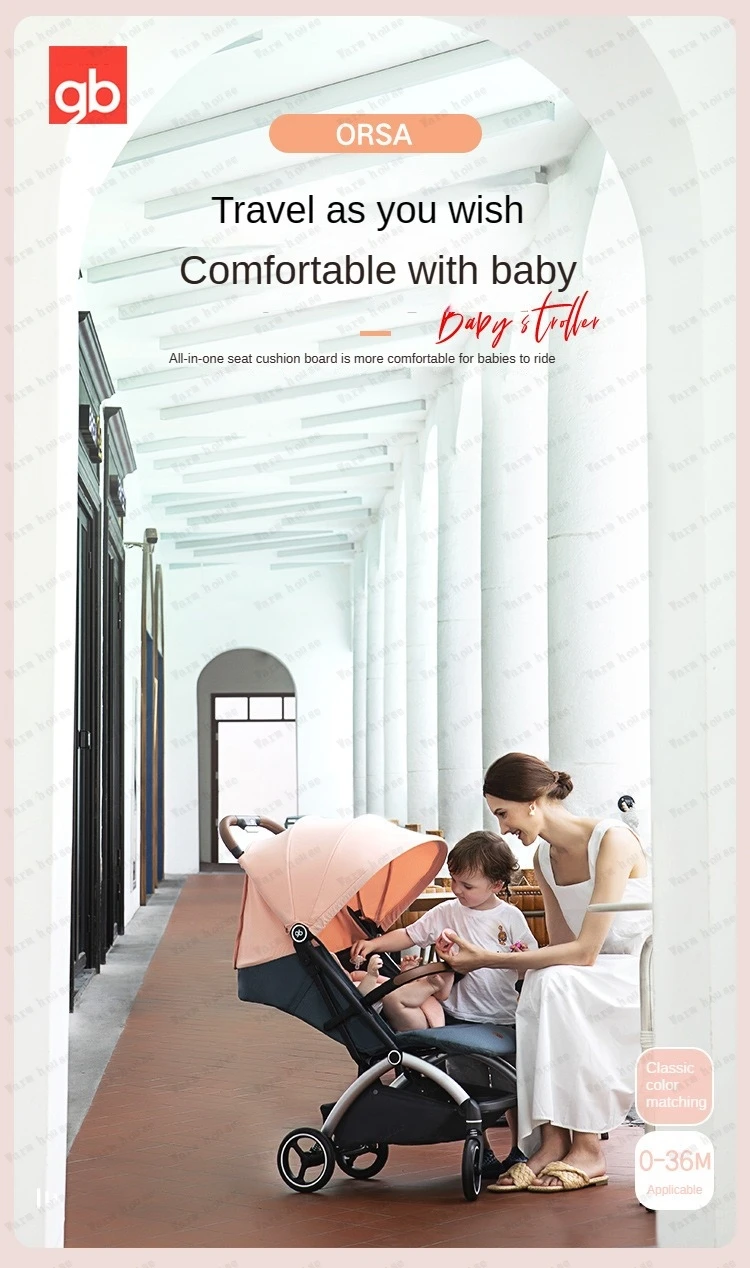 High view lightweight stroller Can sit or lie down Shock absorbing foldable pocket stroller Luxury Trolley Pushchai