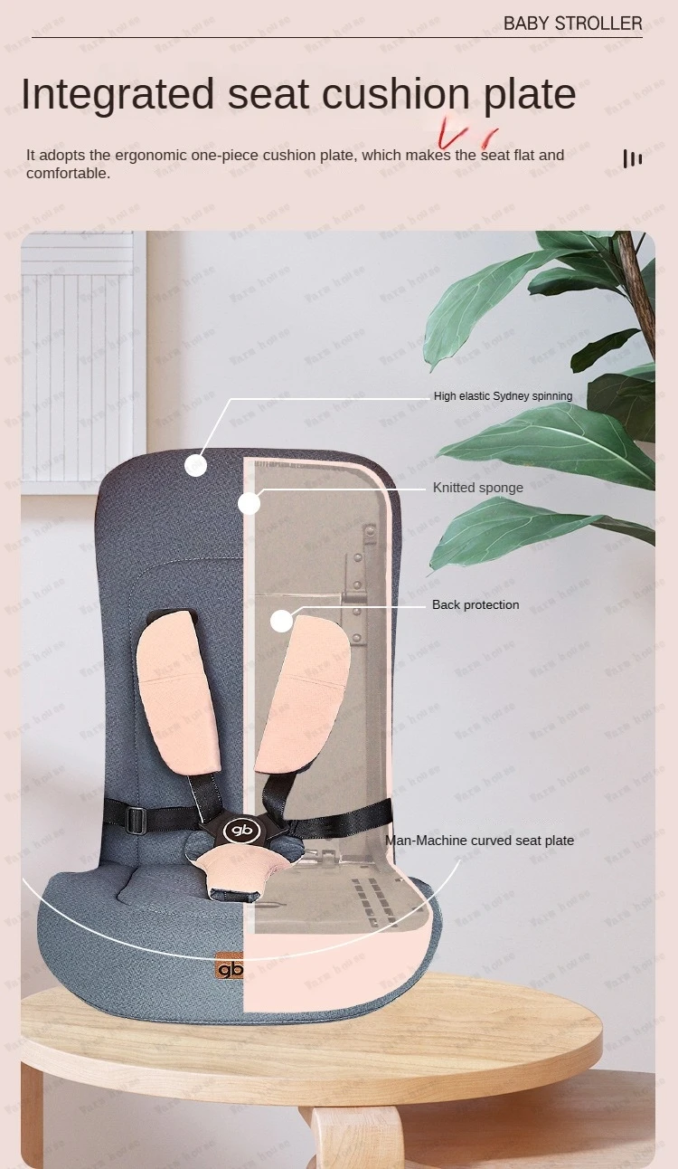 High view lightweight stroller Can sit or lie down Shock absorbing foldable pocket stroller Luxury Trolley Pushchai