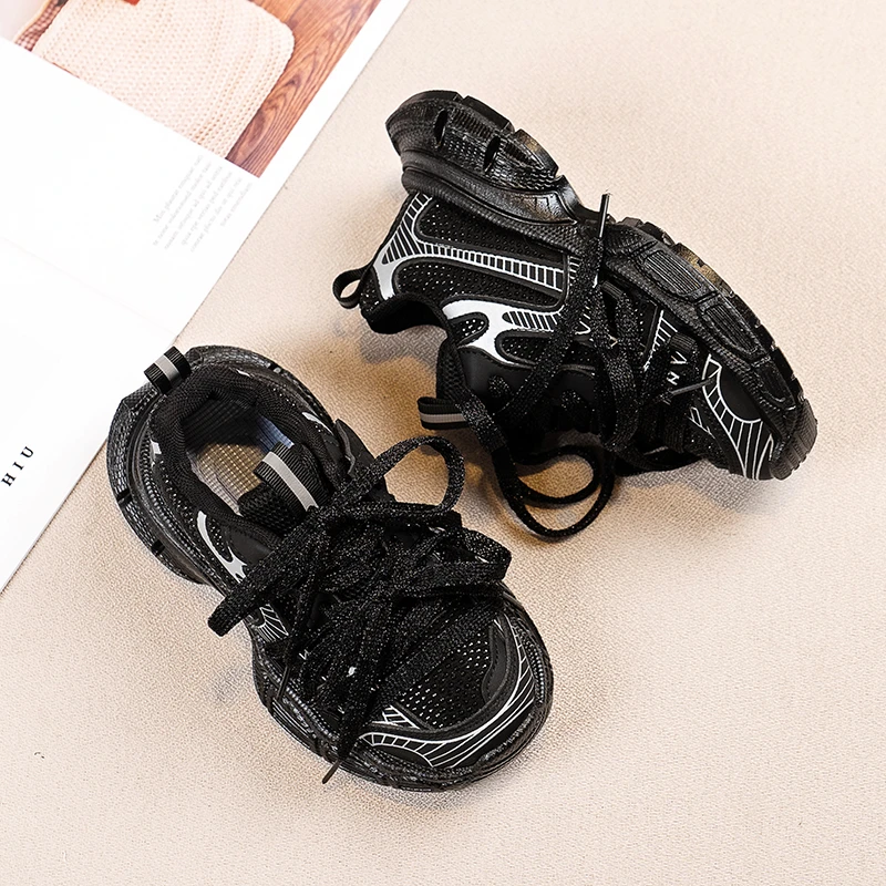 2024 Autumn New Children Sneakers for Girls Fashion Korean Style Soft Comfortable Casual Anti-slippery Sweet Bowtie Sports Shoes