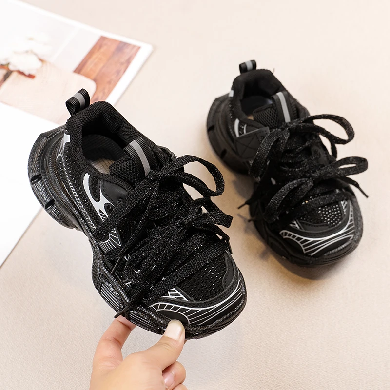 2024 Autumn New Children Sneakers for Girls Fashion Korean Style Soft Comfortable Casual Anti-slippery Sweet Bowtie Sports Shoes