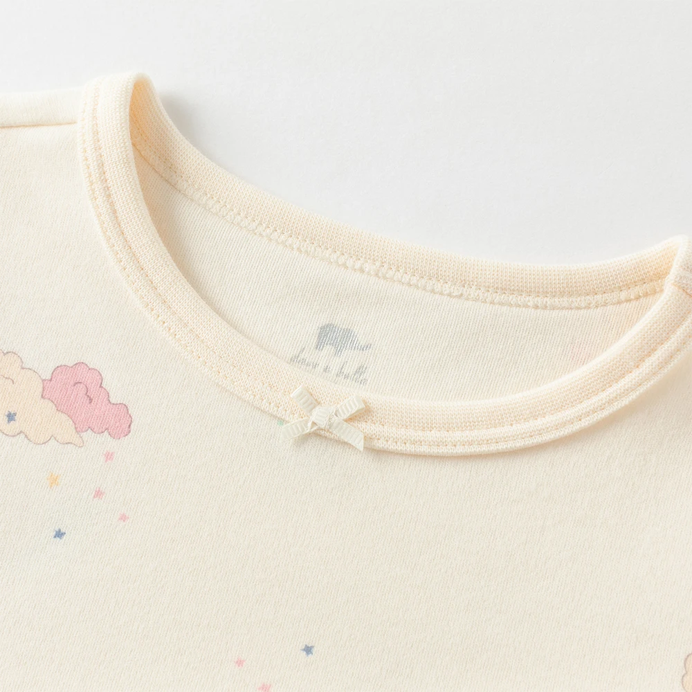 Dave Bella Children Girls Baby Cotton Pajamas Set Autumn Winter Fashion Casual Sweet Cute Comfortable Two-Piece Set DB4254151