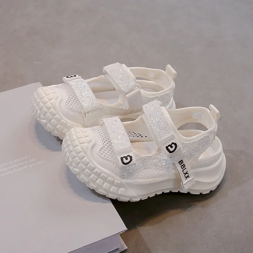 Summer Sport Shoes For Girls Korean Style Teenager Girl's Sandals Ergonomics Anti-slippery Breathable Outdoor Running Footwear
