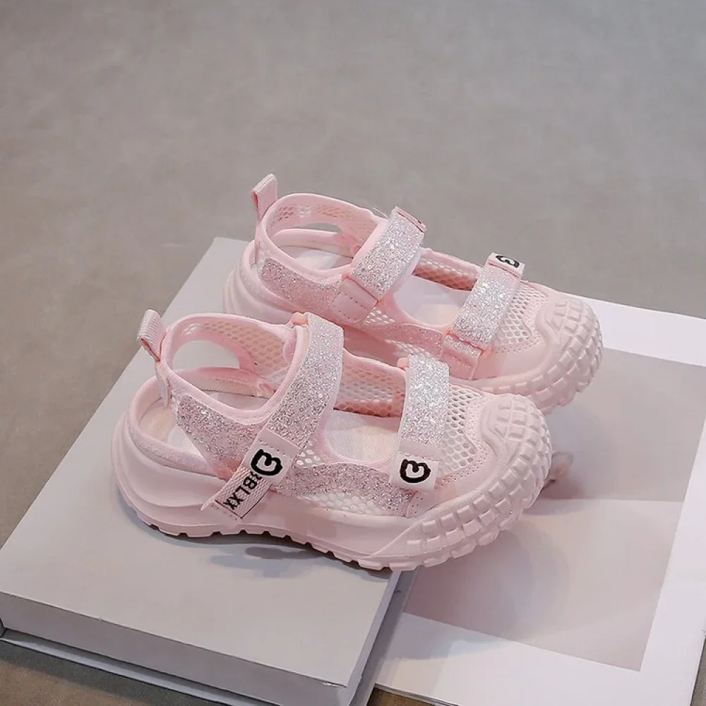 Summer Sport Shoes For Girls Korean Style Teenager Girl's Sandals Ergonomics Anti-slippery Breathable Outdoor Running Footwear