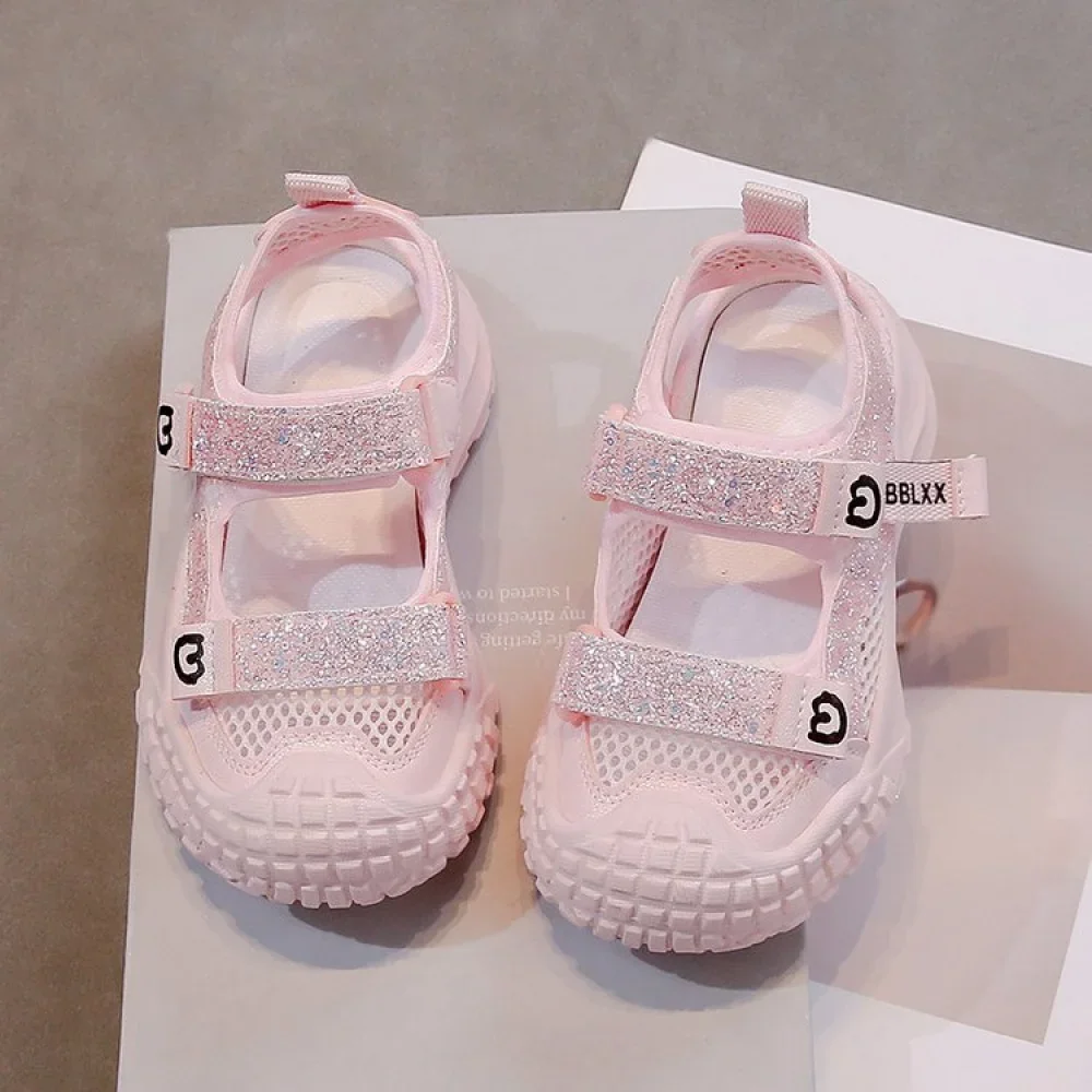 Summer Sport Shoes For Girls Korean Style Teenager Girl's Sandals Ergonomics Anti-slippery Breathable Outdoor Running Footwear