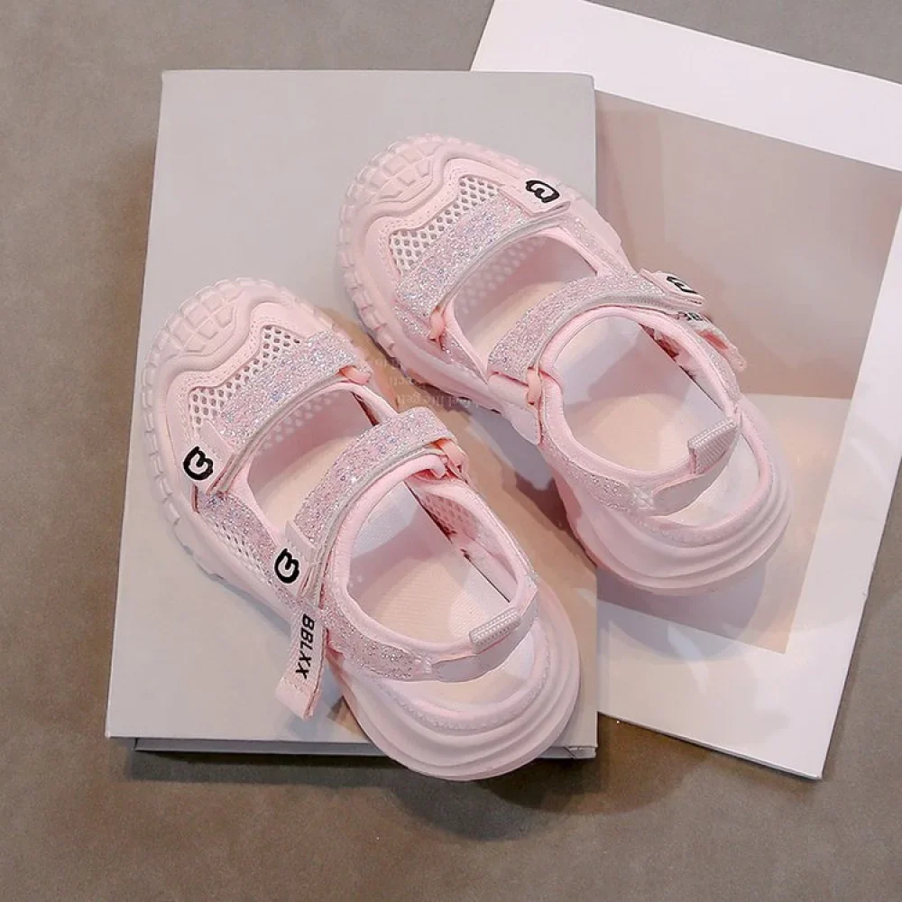 Summer Sport Shoes For Girls Korean Style Teenager Girl's Sandals Ergonomics Anti-slippery Breathable Outdoor Running Footwear