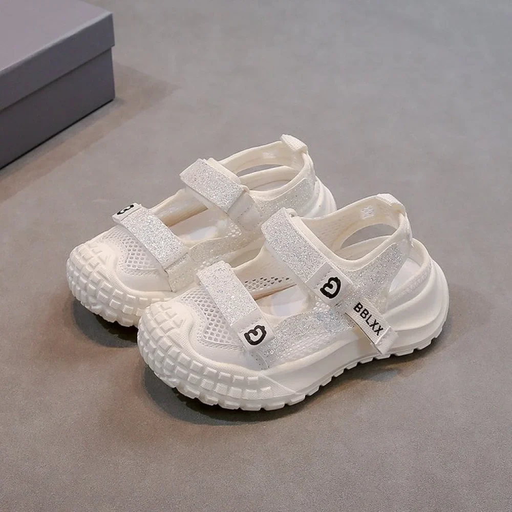 Summer Sport Shoes For Girls Korean Style Teenager Girl's Sandals Ergonomics Anti-slippery Breathable Outdoor Running Footwear