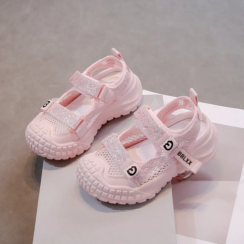 Summer Sport Shoes For Girls Korean Style Teenager Girl's Sandals Ergonomics Anti-slippery Breathable Outdoor Running Footwear