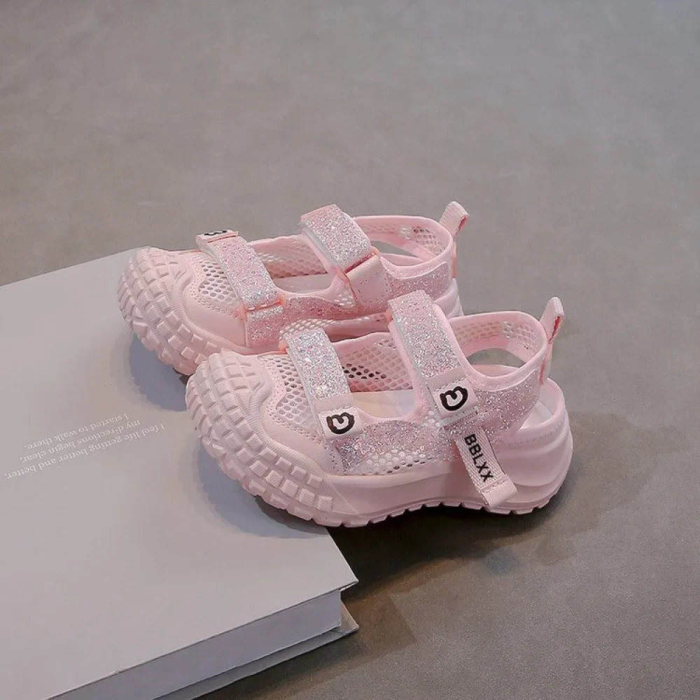 Summer Sport Shoes For Girls Korean Style Teenager Girl's Sandals Ergonomics Anti-slippery Breathable Outdoor Running Footwear