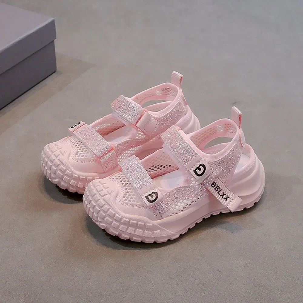 Summer Sport Shoes For Girls Korean Style Teenager Girl's Sandals Ergonomics Anti-slippery Breathable Outdoor Running Footwear