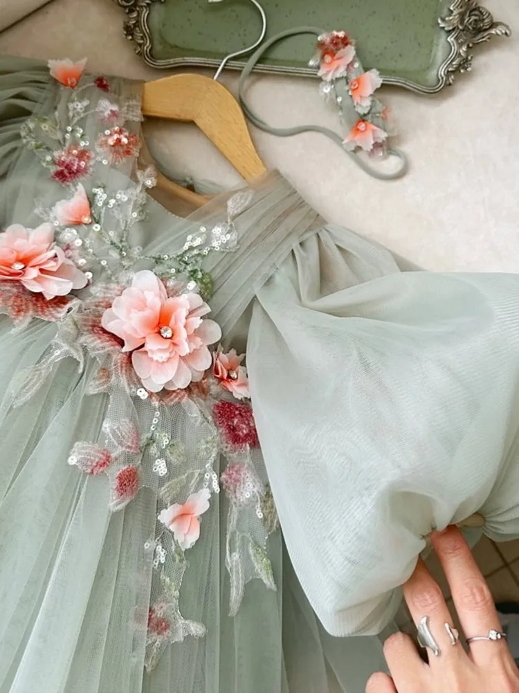 Girls Clearance Clothes 2025 New Host's Piano Performance Birthday Party Girls Dresses A4907 Kids Graduation Dress