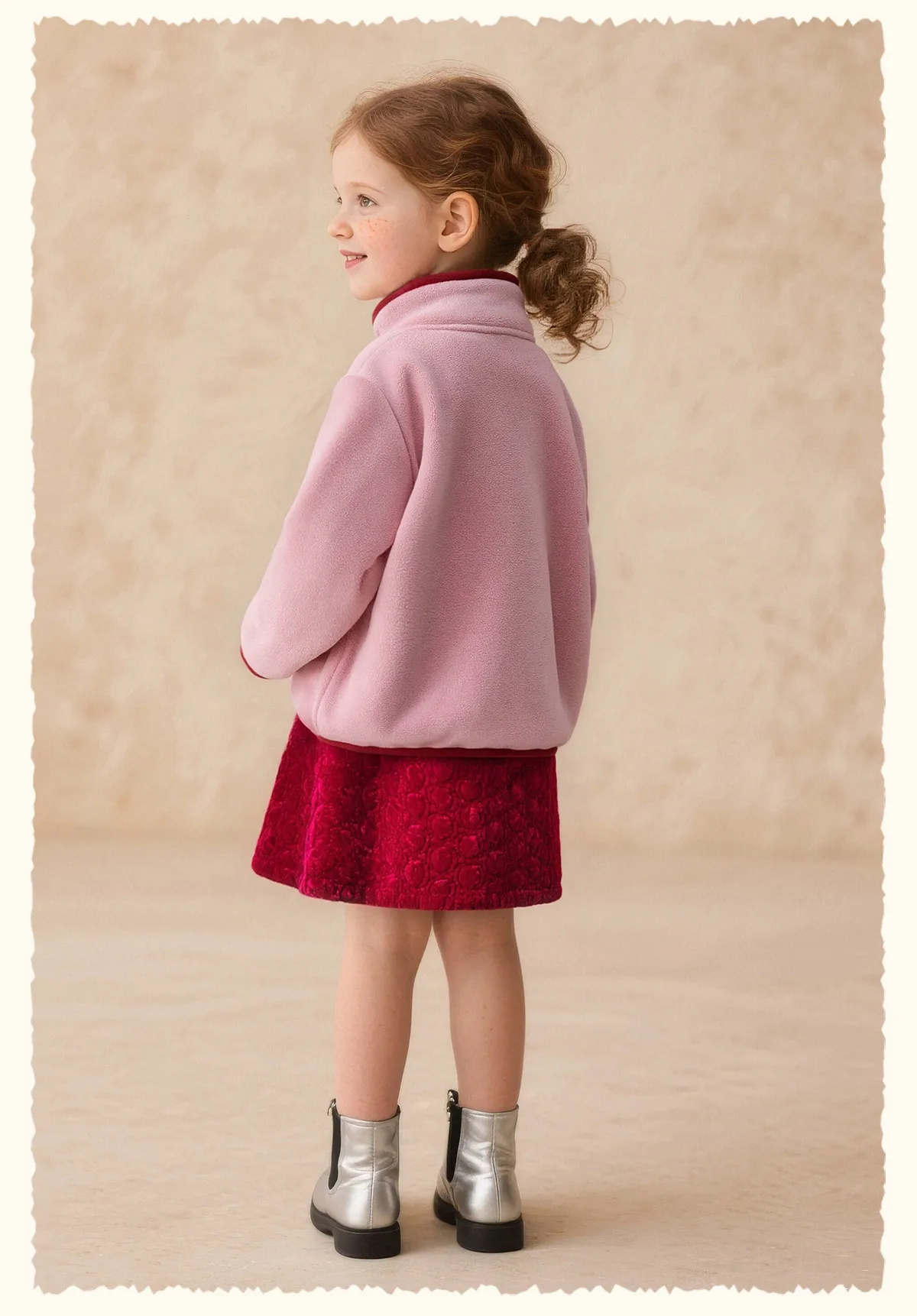 Amila Kids 2026 Winter Children's Polar Velvet Zipper Coat Warm Soft Coat With Cute Embroidery Trendy Winter Coat