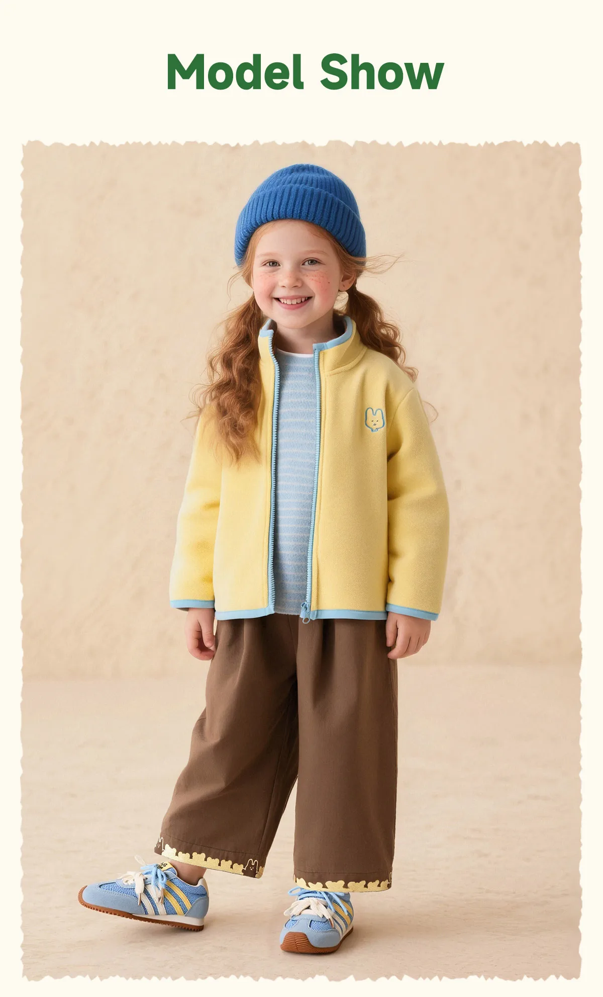 Amila Kids 2026 Winter Children's Polar Velvet Zipper Coat Warm Soft Coat With Cute Embroidery Trendy Winter Coat