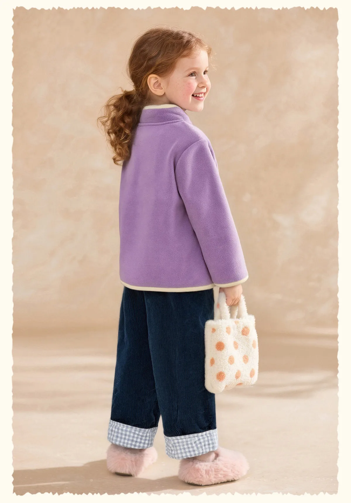 Amila Kids 2026 Winter Children's Polar Velvet Zipper Coat Warm Soft Coat With Cute Embroidery Trendy Winter Coat