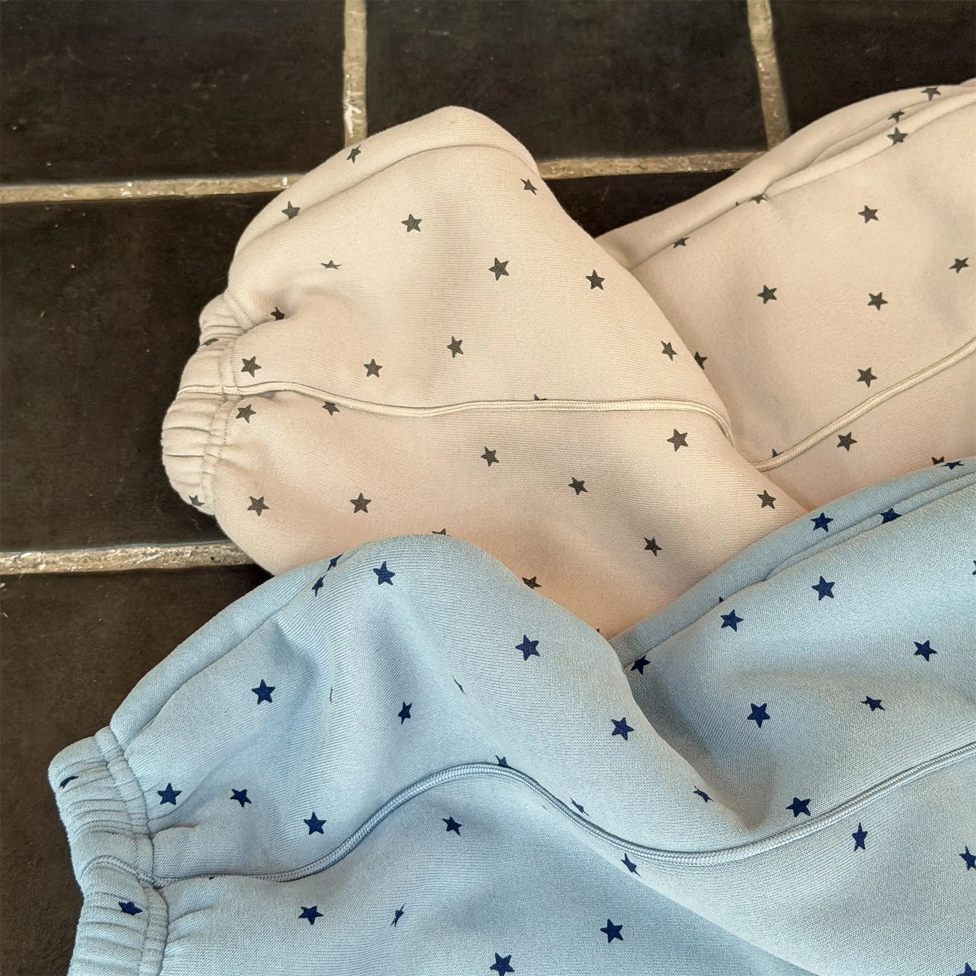 2025 Winter New Children Warm Pants Boys Girls Star Print Harem Pants Kids Fleece Trousers Baby Plus Velvet Thick Casual Pants
