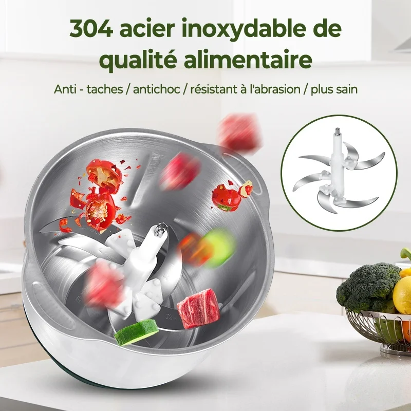 5L Electric Meat Grinders 304 Stainless Steel Food Crusher Multifunctional Vegetable Slicer Chopper Mincer Baby Food Processor