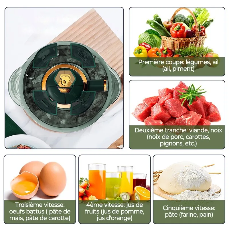 5L Electric Meat Grinders 304 Stainless Steel Food Crusher Multifunctional Vegetable Slicer Chopper Mincer Baby Food Processor