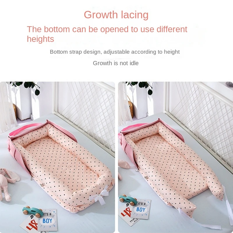 Infant Cotton Cradle Baby Toddler Bassinet Mattress Baby Nest for Boys Girls Travel Bag for Infants 0-24 Months