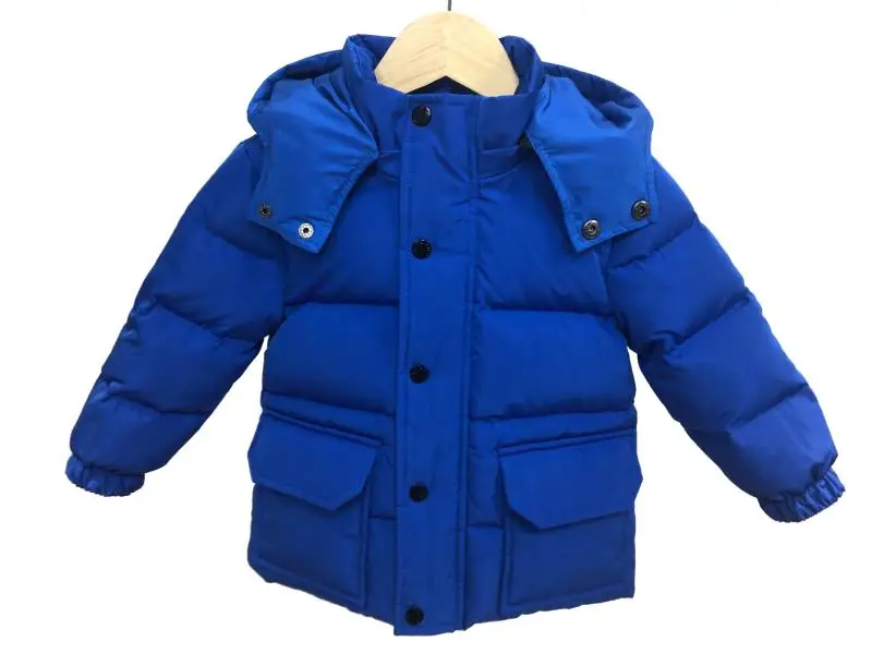 Kids Winter Down Jacket Multiple Pockets Fashion Children's Hooded Coat For Baby Boys Girls 1-13T Warm Snowsuit