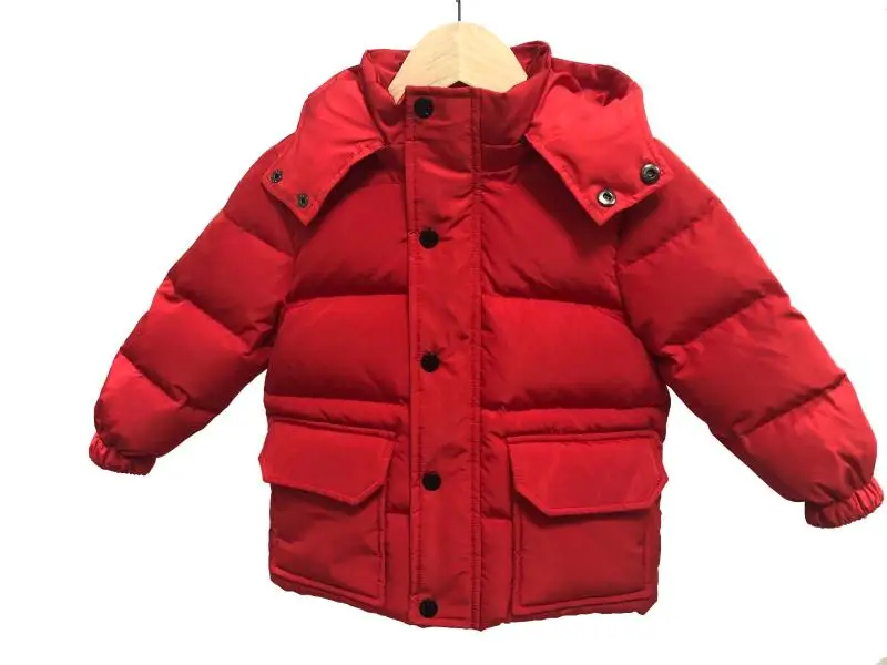 Kids Winter Down Jacket Multiple Pockets Fashion Children's Hooded Coat For Baby Boys Girls 1-13T Warm Snowsuit