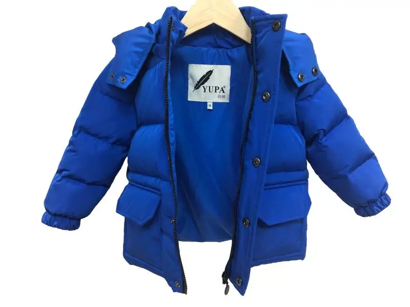 Kids Winter Down Jacket Multiple Pockets Fashion Children's Hooded Coat For Baby Boys Girls 1-13T Warm Snowsuit