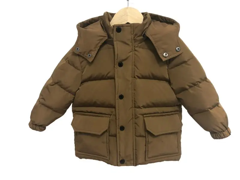 Kids Winter Down Jacket Multiple Pockets Fashion Children's Hooded Coat For Baby Boys Girls 1-13T Warm Snowsuit