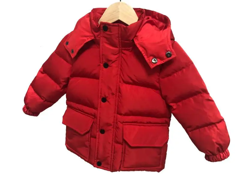 Kids Winter Down Jacket Multiple Pockets Fashion Children's Hooded Coat For Baby Boys Girls 1-13T Warm Snowsuit