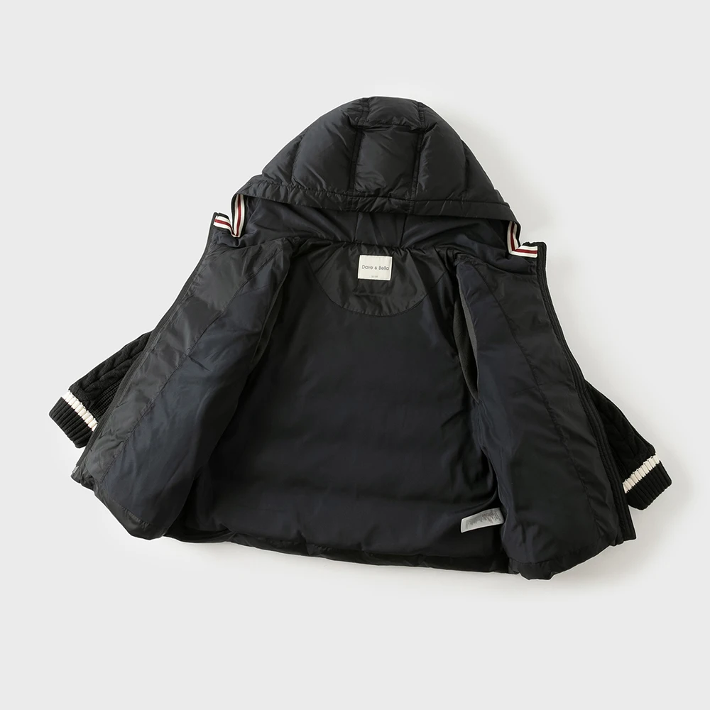 Dave Bella Boys Down Parka Hooded Jacket for Children Winter Warm Patchwork Down Coats Waterproof Outwear Clothes DK4253692