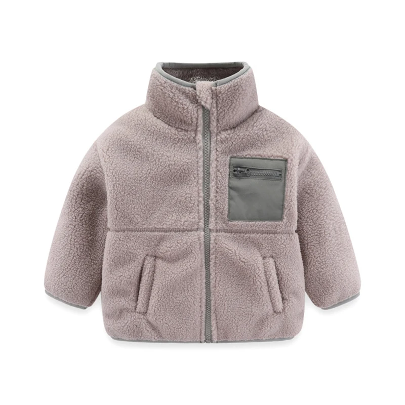 2025 New Autumn Winter Boys Jacket Warm Fleece Baby Coat Fashion Zipper Hooded Children Outerwear 1 2 3 4 5 6 7 Yrs Kids Clothes