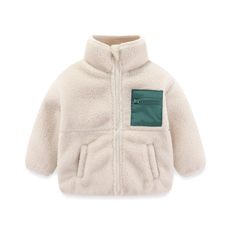 2025 New Autumn Winter Boys Jacket Warm Fleece Baby Coat Fashion Zipper Hooded Children Outerwear 1 2 3 4 5 6 7 Yrs Kids Clothes