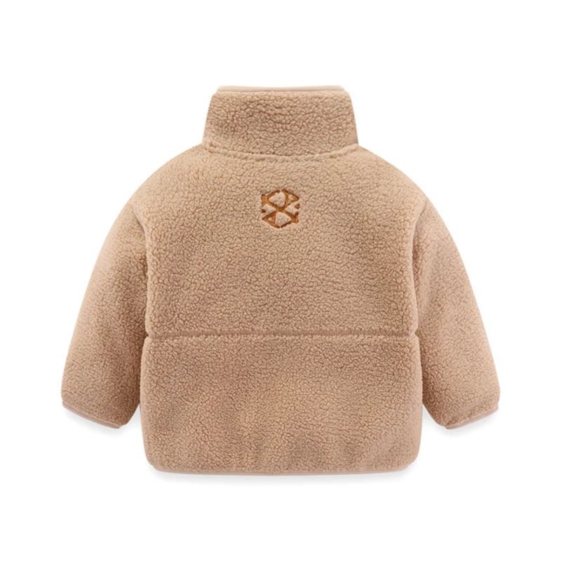 2025 New Autumn Winter Boys Jacket Warm Fleece Baby Coat Fashion Zipper Hooded Children Outerwear 1 2 3 4 5 6 7 Yrs Kids Clothes