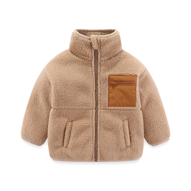 2025 New Autumn Winter Boys Jacket Warm Fleece Baby Coat Fashion Zipper Hooded Children Outerwear 1 2 3 4 5 6 7 Yrs Kids Clothes