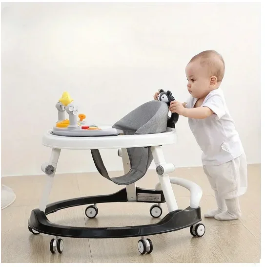 Multifunctional Baby Walker with Music-Anti O-shaped Legs & Anti-Fall Anti-Roll Design Suitable for Both Male and Female Infants