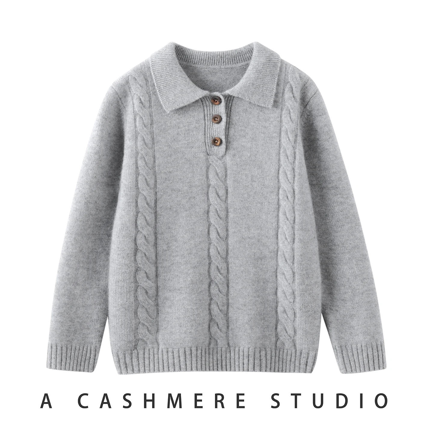 ADDONEE Children Cashmere Polo Pullover Autumn Winter Thick Warm 100% Cashmere Sweater Kid Clothes Cable Knit High Quality