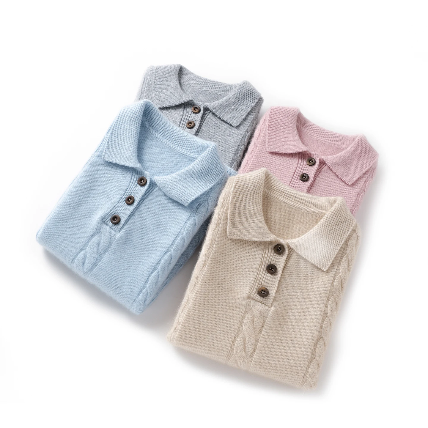 ADDONEE Children Cashmere Polo Pullover Autumn Winter Thick Warm 100% Cashmere Sweater Kid Clothes Cable Knit High Quality