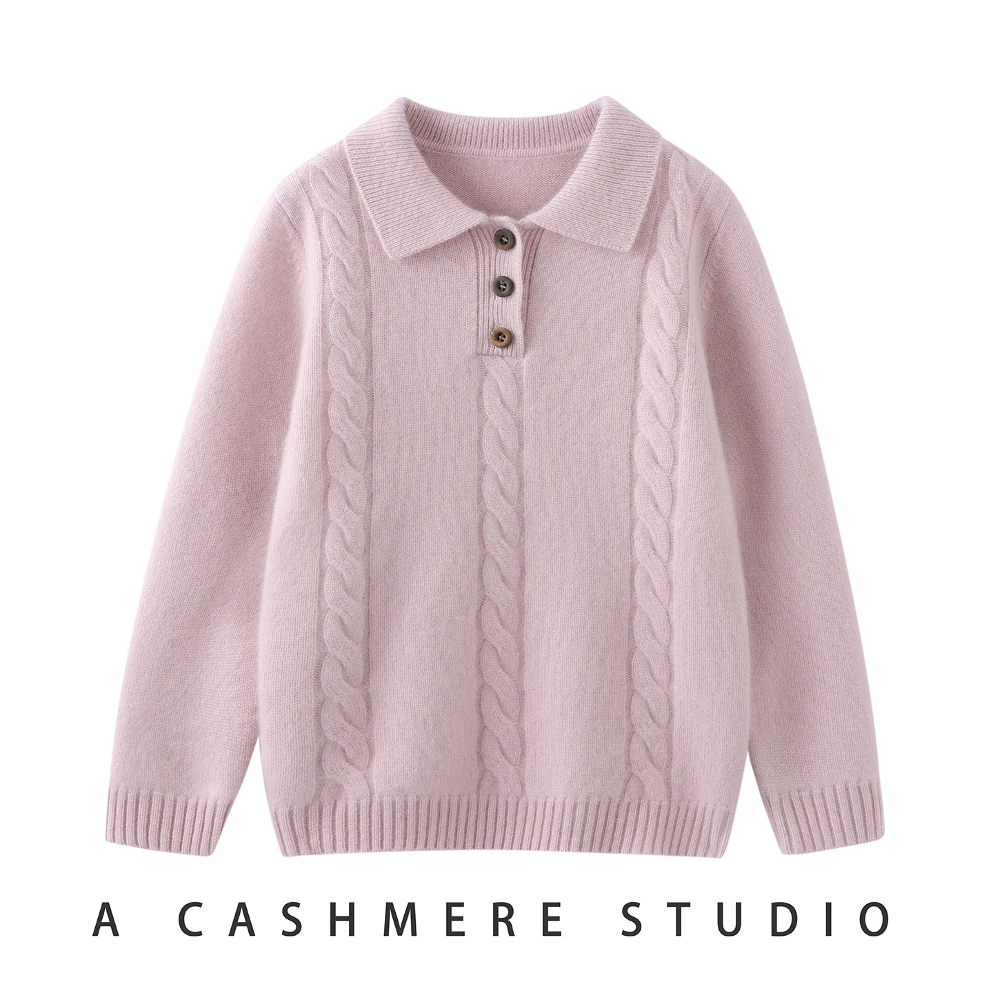 ADDONEE Children Cashmere Polo Pullover Autumn Winter Thick Warm 100% Cashmere Sweater Kid Clothes Cable Knit High Quality
